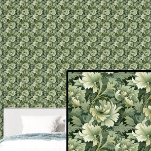 Botanische Blume und Blätter mit mittlerem und lei Tapete