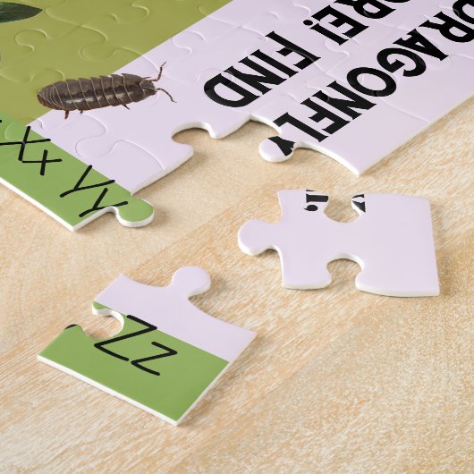 Botanische Blume und Bug ABC Alphabet Puzzle (Seite)