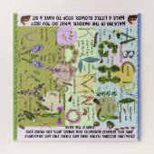Botanische Blume und Bug ABC Alphabet Puzzle (Horizontal)