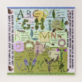 Botanische Blume und Bug ABC Alphabet Puzzle (Vertikal)