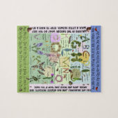 Botanische Blume und Bug ABC Alphabet Puzzle (Horizontal)