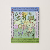 Botanische Blume und Bug ABC Alphabet Puzzle (Vertikal)