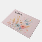 Botanische Blume und Gräser Fußmatte (Schrägansicht)