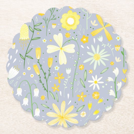 Botanische Blume Untersetzer (Vorderseite)