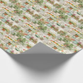 Botanische Blume Vase Garden Pflanze Geschenkpapier (Ecke)