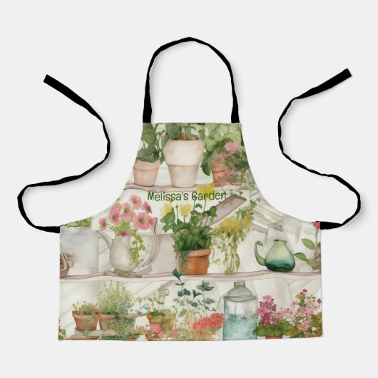 Botanische Blume Vase Garden Pflanze Schürze (Vorderseite)