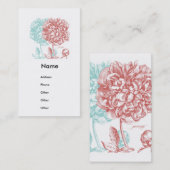 Botanische Blume Visitenkarte (Vorne/Hinten)
