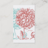 Botanische Blume Visitenkarte (Rückseite)