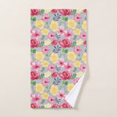 Botanische Blume Wasserfarbe Handtuch Badhandtuch Set (Handtuch)