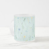 Botanische Blume Wasserfarbene Flora Mattglastasse (Vorderseite Links)
