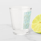 Botanische Blume Wasserfarbene Flora Schnapsglas (Links)