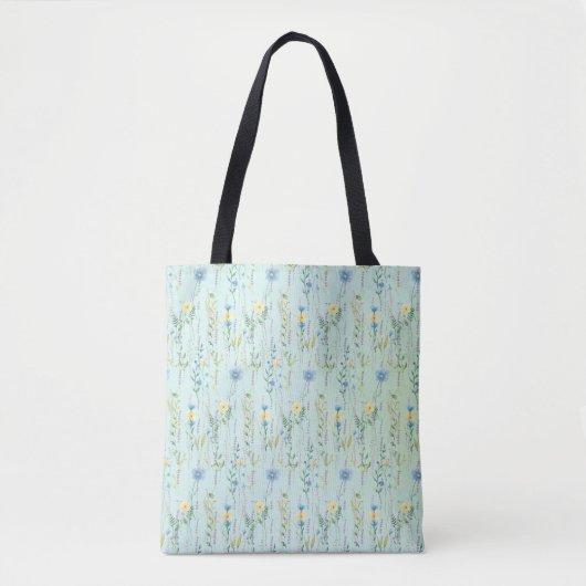 Botanische Blume Wasserfarbene Flora Tasche (Vorderseite)