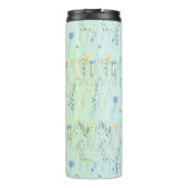 Botanische Blume Wasserfarbene Flora Thermosbecher (Rückseite)