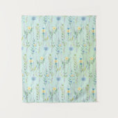 Botanische Blume Wasserfarbene Flora Wandteppich (Vorderseite)