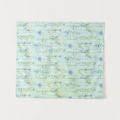 Botanische Blume Wasserfarbene Flora Wandteppich (Vorderseite (Horizontal))