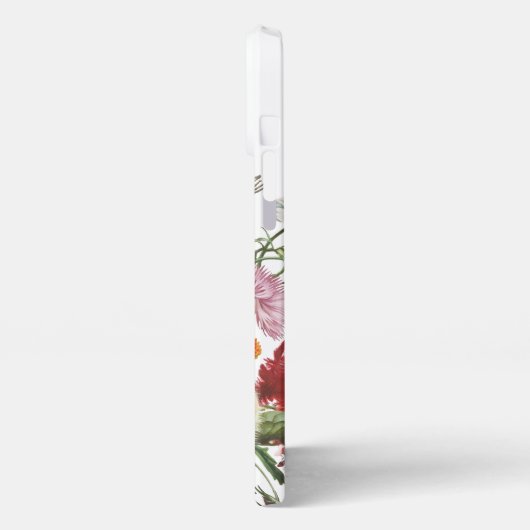 Botanische Blume Wasserfarbener INDIVIDUELLE NAME iPhone Hülle (Linke Seite)