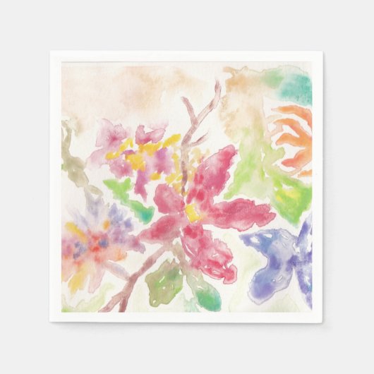Botanische Blume Wasserpark California Serviette (Vorderseite)