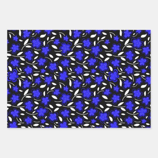 Botanische Blume Wrapp Geschenkpapier Set (Vorderseite 2)