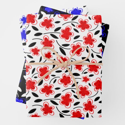 Botanische Blume Wrapp Geschenkpapier Set (Beispiel)