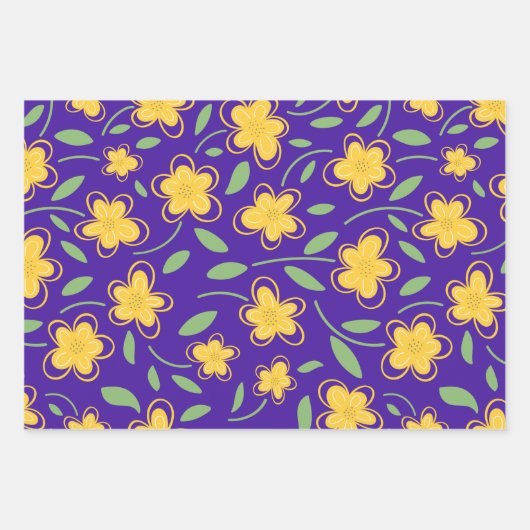 Botanische Blume Wrappi Geschenkpapier Set (Vorderseite 2)