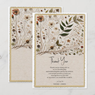 Botanische Blumen & Blätter Hochzeit Naturschönhei Einladung