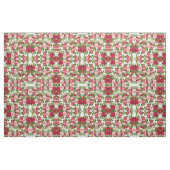 Botanische Blumen der Vintagen roten Stoff (Yard (91,4 cm))