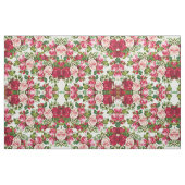 Botanische Blumen der Vintagen roten Stoff (Fat Quarter (45,7 x 55,9 cm))