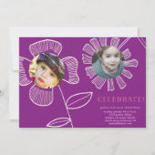 botanische Blumen Einladung (Vorderseite)