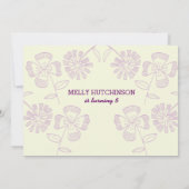 botanische Blumen Einladung (Rückseite)