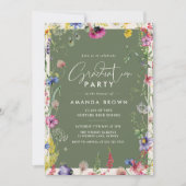 Botanische Blumen-Foto-Abschlussklasse 2026 Einladung (Vorderseite)