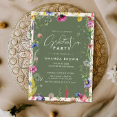 Botanische Blumen-Foto-Abschlussklasse 2026 Einladung