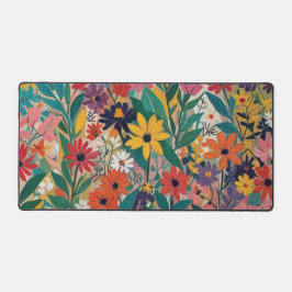 Botanische Blumen Kunst, Dichtung und Musik Schreibtischunterlage