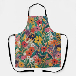 Botanische Blumen Kunst, Dichtung und Musik Schürze