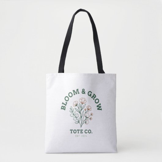 Botanische Blumen | Minimalistischer Garten Natur Tasche (Vorderseite)
