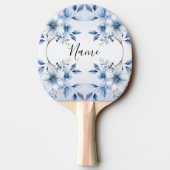 Botanische Blumen Ping Pong Paddle Tischtennis Schläger (Rückseite)