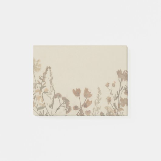 Botanische Blumen-Post-It-Notizen Post-it Klebezettel (Vorderseite)