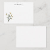 Botanische Blumenbearbeitung für Wasserfarben Mitteilungskarte (Vorne/Hinten)