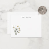 Botanische Blumenbearbeitung für Wasserfarben Mitteilungskarte (Vorderseite/Rückseite Beispiel)