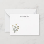 Botanische Blumenbearbeitung für Wasserfarben Mitteilungskarte (Vorderseite)