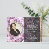 Botanische Blumenbeerdigung Dankeschön-Karte Dankeskarte (Stehend Vorderseite)