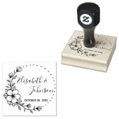 Botanische Blumenbezeichnungen Hochzeitskautschuk- Gummistempel (Stempel)