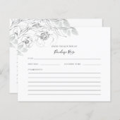 Botanische Blumenbezeichnungen Rezeptkarte (Vorne/Hinten)