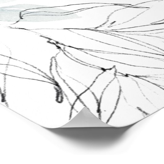 Botanische Blumenbilder Poster (Ecke)