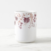 Botanische Blumenblätter Mit Monogramm Kaffeetasse (Mittel)