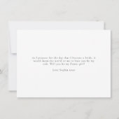 Botanische Blumenblütenkarte Dankeskarte (Rückseite)