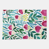 Botanische Blumendarstellung Geschirrtuch (Horizontal)