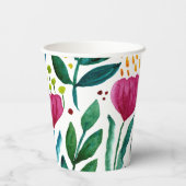 Botanische Blumendarstellung Pappbecher (Rückseite)