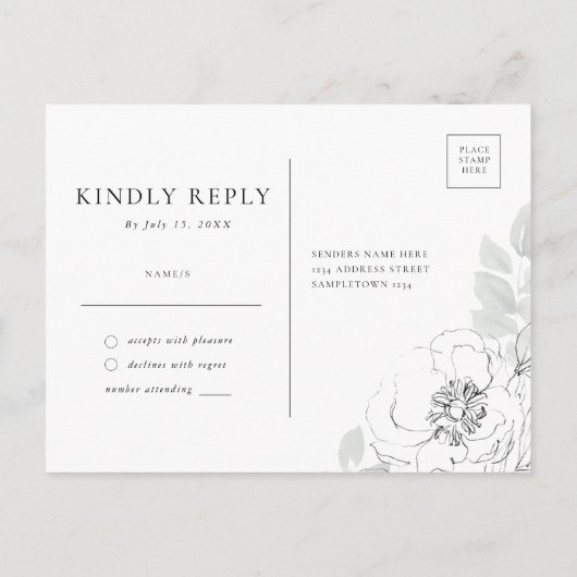 Botanische Blumendarstellung UAWG Postkarte (Rückseite)