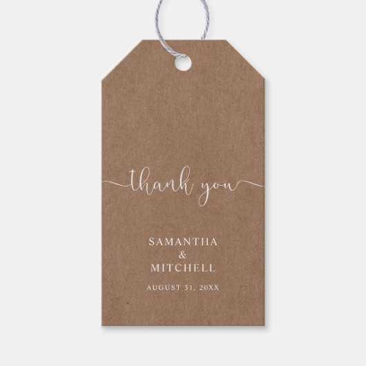 Botanische Blumendarstellung Vielen Dank Tag Geschenkanhänger (Vorderseite)