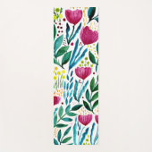 Botanische Blumendarstellung Yogamatte (Vorderseite)
